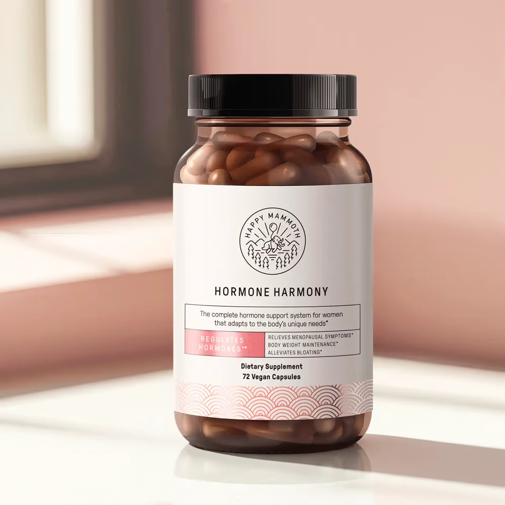 Happy Mammoth | Hormone Harmony Natural Hormonal Support for Women, Relief for Menopause, Perimenopause, Healthy Hormonal Balance, Hot Flashes | 72 Capsules.